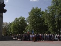 Водружение копии знамени Победы на главный флагшток Республики