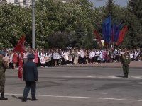 Водружение копии знамени Победы на главный флагшток Республики